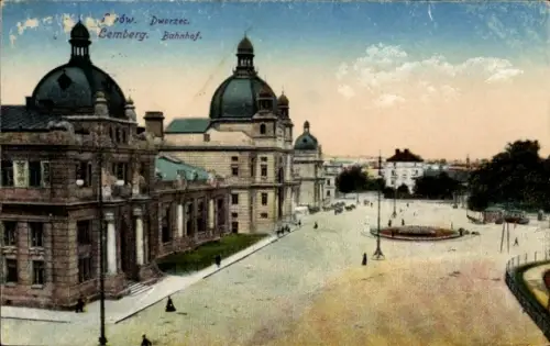 Ak Lwiw Lwów Lemberg Ukraine, Bahnhof