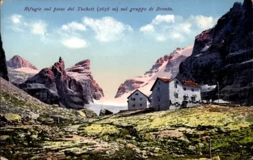 Ak Piazzola sul Brenta Veneto, Berglandschaft, Rifugio sul passo del Tuchett, Gruppe di Brenta
