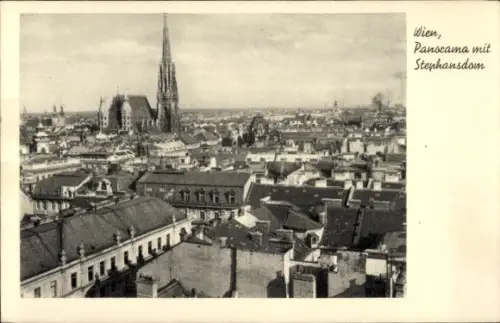 Ak Wien, Panorama mit Stephansdom