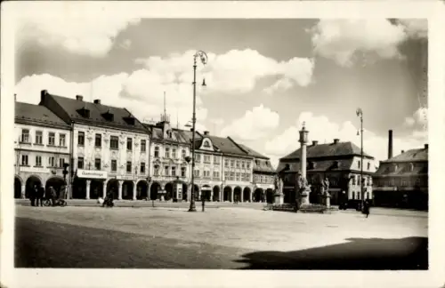 Ak Rumburk Rumburg Region Aussig, Marktplatz, Säulengang