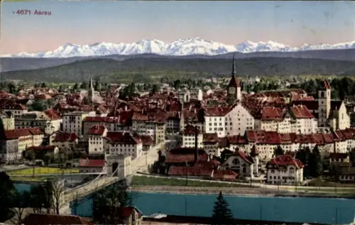 Ak Aarau Kanton Aargau, Stadtansicht