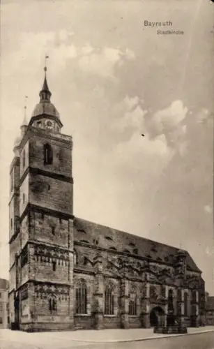 Ak Bayreuth in Oberfranken, Stadtkirche in   Architektur