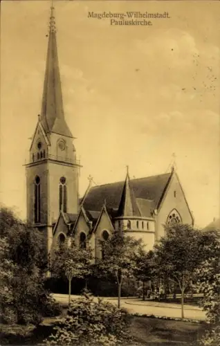 Ak Wilhelmstadt Magdeburg an der Elbe, Pauluskirche