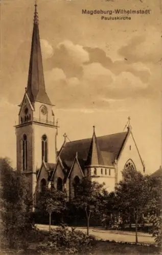 Ak Wilhelmstadt Magdeburg an der Elbe, Pauluskirche