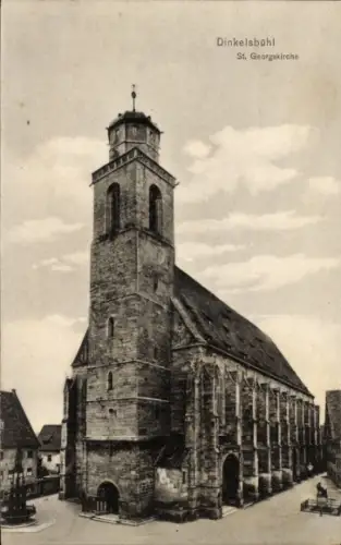 Ak Dinkelsbühl in Mittelfranken,  St. Georgskirche,  Architektur