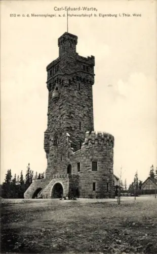 Ak Elgersburg in Thüringen, Carl-Eduard-Warte, Turm, Wald,  Thüringen