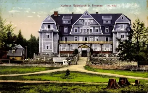 Ak Ilmenau in Thüringen, Kurhaus Gabelbach