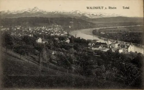 Ak Waldshut Tiengen am Hochrhein, Gesamtansicht