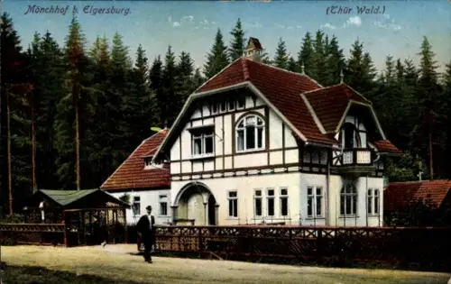 Ak Elgersburg in Thüringen, Mönchhof b.  Chür Wald, Waldlandschaft, 