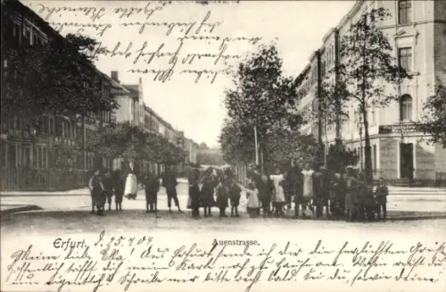 Ak Erfurt in Thüringen, Auenstraße, Kindergruppe