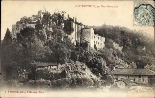 Ak Neuville sur Ain Ain, Chateauvieux, Blick auf den Ort