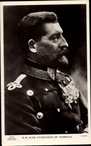 Ak König Ferdinand I. von Rumänien, Husarenuniform, M.S. Regele