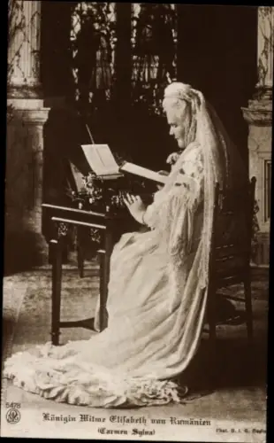Ak Königin Witwe Elisabeth von Rumänien, Schriftstellerin Carmen Sylva