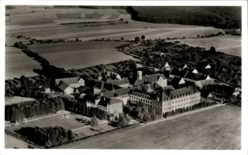 Ak Siessen Sießen Bad Saulgau in Oberschwaben, Luftaufnahme Kloster