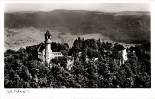 Ak Kirchheim unter Teck Württemberg, Burg  Landschaft, Schwarz-Weiß-Foto, 775 m hoch