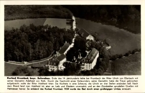 Ak Krumbach in Schwaben, Krumbad, Kurbad Krumbad, bayr. Schwaben, Ritter Ulrich von Ellerbach, Ge