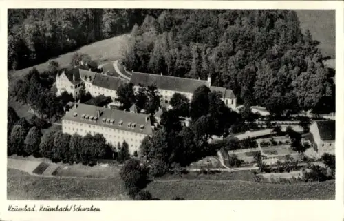 Ak Krumbach in Schwaben, Krumbad, Fliegeraufnahme