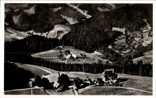Ak Triberg im Schwarzwald, Fliegeraufnahme, Höhenhotel Geutsche