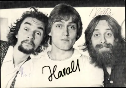 Autogrammkarte Musikgruppe Gebrüder Blattschuss, Portrait, Autogramme