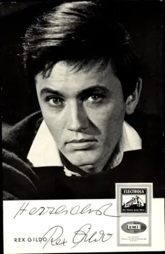Ak Sänger Rex Gildo, Portrait, Autogramm