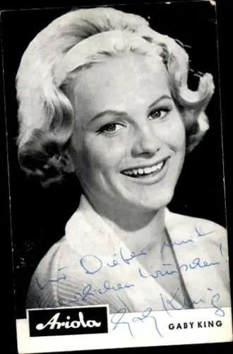 Ak Sängerin Gaby King, Portrait, Ariola
