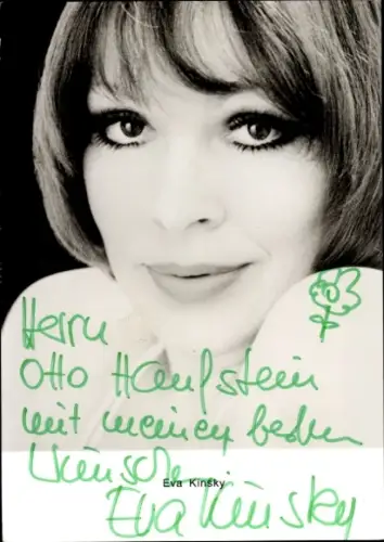Ak Schauspielerin Eva Kinsky, Portrait, Autogramm