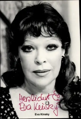 Ak Schauspielerin Eva Kinsky, Portrait, Autogramm