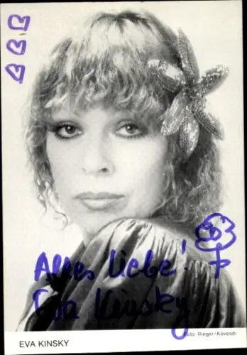 Ak Schauspielerin Eva Kinsky, Portrait, Autogramm