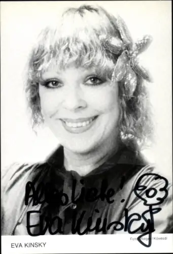Ak Schauspielerin Eva Kinsky, Portrait, Autogramm