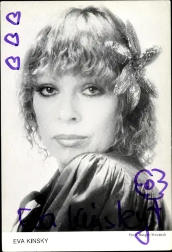 Ak Schauspielerin Eva Kinsky, Portrait, Autogramm