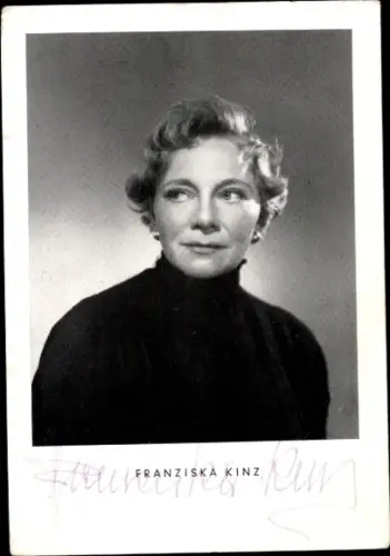 Ak Schauspielerin Franziska Kinz, Portrait, Autogramm