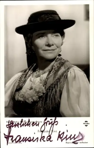 Ak Schauspielerin Franziska Kinz, Film Die Försterbuben, Portrait, Autogramm