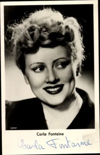 Ak Schauspielerin Carla Fontaine, Portrait, Autogramm