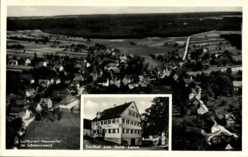 Ak Neuweiler im Schwarzwald, Luftkurort  Schwarzwald, Gasthof zum Gold. Lamm