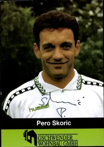 Autogrammkarte Fußballer Pero Skoric, 1. FC 05 Schweinfurt, Autogramm