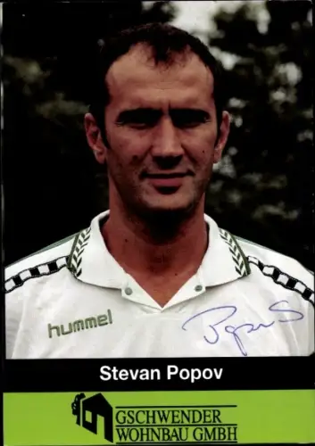 Autogrammkarte Fußballer Stevan Popov, 1. FC 05 Schweinfurt, Autogramm