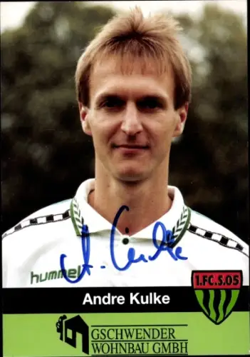 Autogrammkarte Fußballer Andre Kulke, 1. FC 05 Schweinfurt, Autogramm