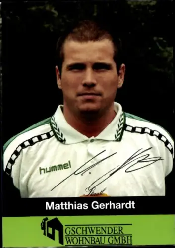Autogrammkarte Fußballer Matthias Gerhardt, 1. FC 05 Schweinfurt, Autogramm