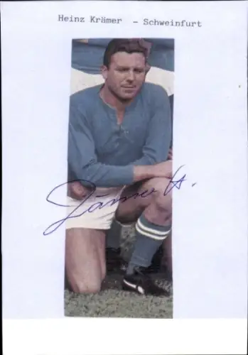 Autogramm Fußballer Heinz Krämer, Portrait, 1. FC 05 Schweinfurt