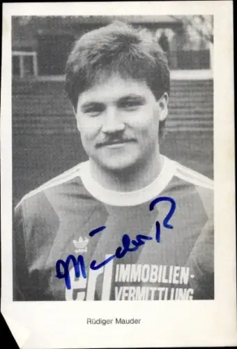 Autogrammkarte Fußballer Rüdiger Mauder, 1. FC 05 Schweinfurt, Autogramm