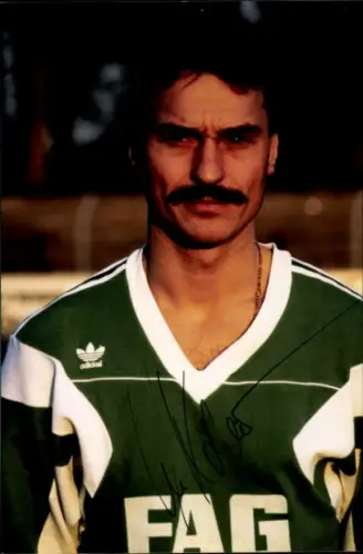 Foto Fußballer Werner Köhler, Portrait, Autogramm