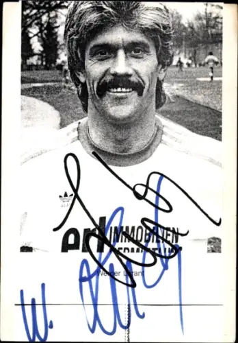 Autogramm Fußballer und Trainer Werner Lorant, Portrait, 1. FC 05 Schweinfurt