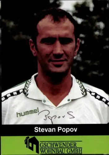 Autogrammkarte Fußballer Stevan Popov, 1. FC 05 Schweinfurt, Autogramm