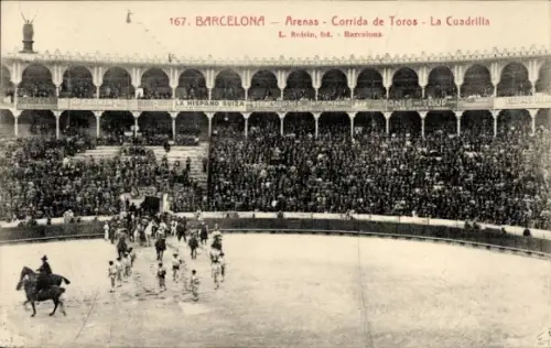 Ak Barcelona Katalonien, Arenas, Corrida de Toros, Cuadrilla