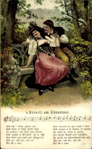 Lied Ak S'Vreneli am Thunersee, Liebespaar