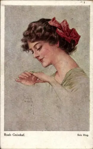 Künstler Ak Gnischaf, Ruab, Sein Ring