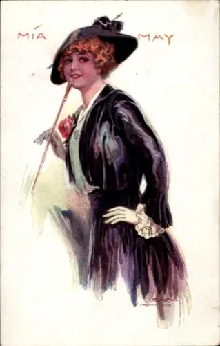 Künstler Ak Usabal, Luis, Schauspielerin Mia May, Portrait, Erkal No. 335/6