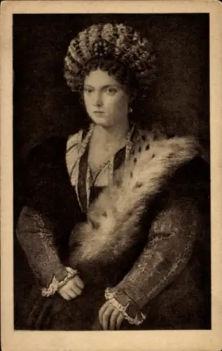 Künstler Ak Tizian, Porträt der Isabella d'Este