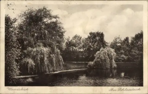 Ak Hamburg Wandsbek, Am Schlossteich