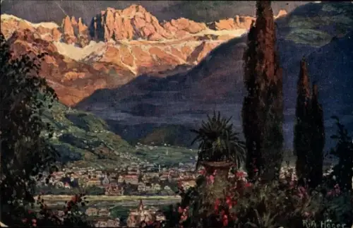 Künstler Ak Bozen Bolzano Südtirol, Gesamtansicht